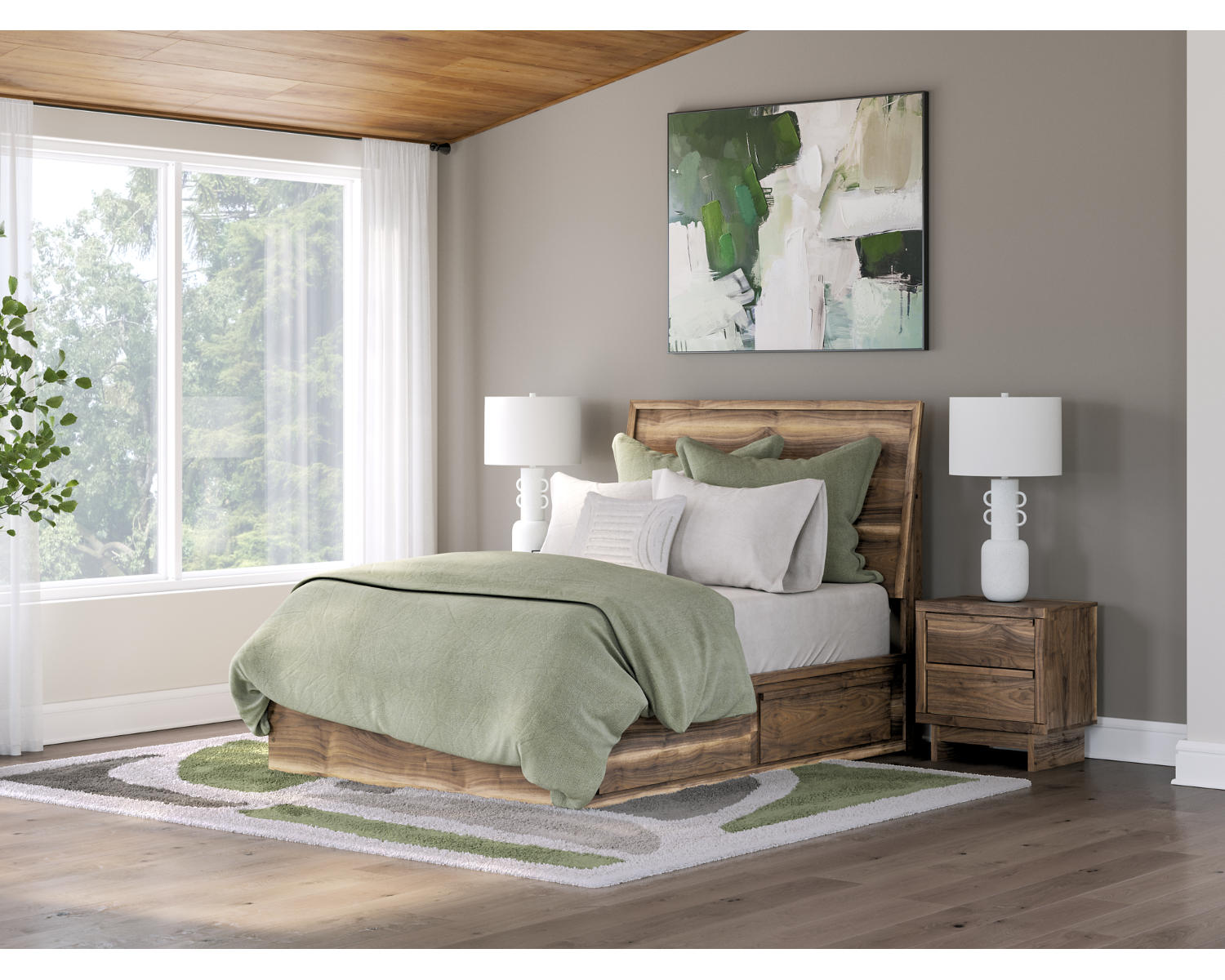 Chirason Full Panel Bed with Storage