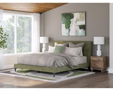 Chirason California King Upholstered Bed with Roll Slats