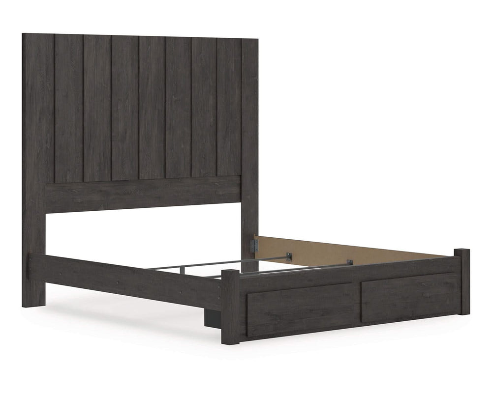 Cama Fraluna King con almacenamiento y paneles