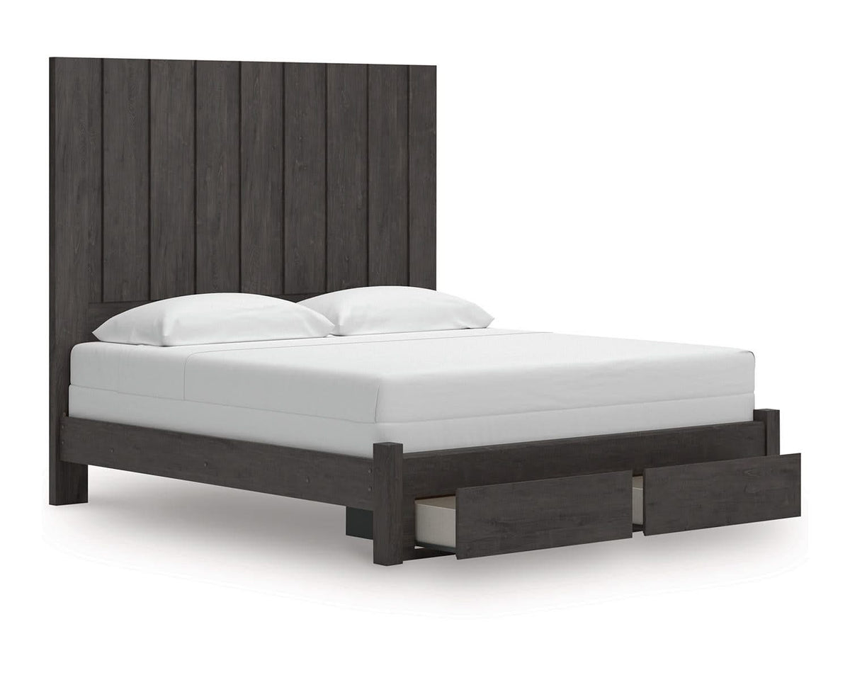 Cama Fraluna King con almacenamiento y paneles