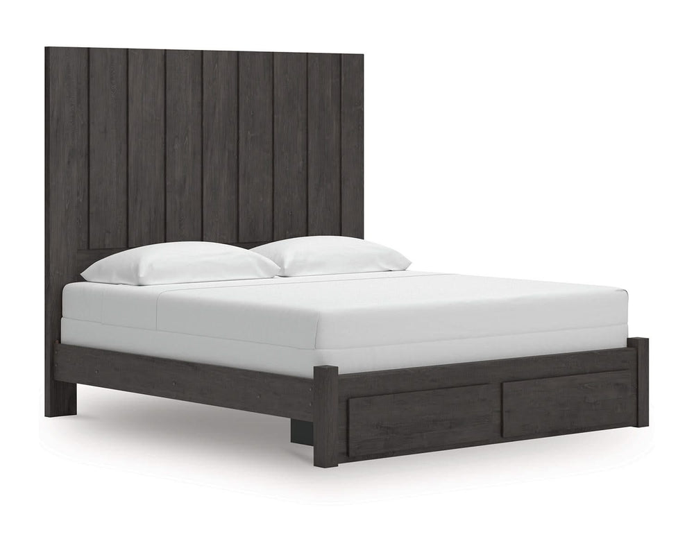 Cama Fraluna King con almacenamiento y paneles