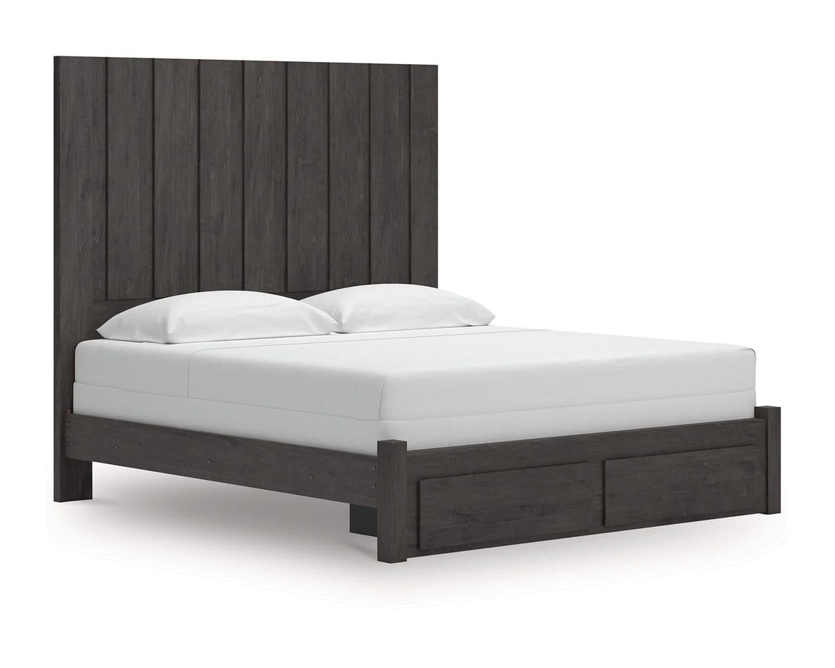 Cama Fraluna King con almacenamiento y paneles