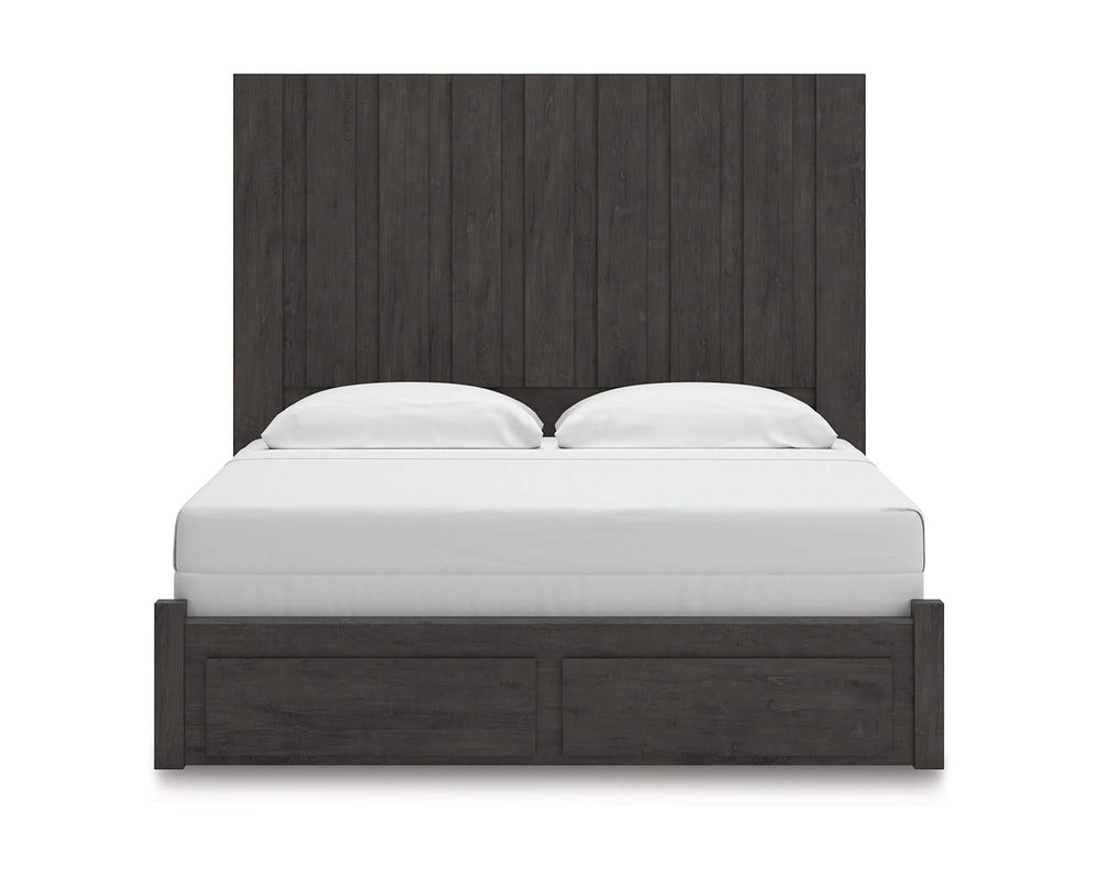 Cama Fraluna King con almacenamiento y paneles