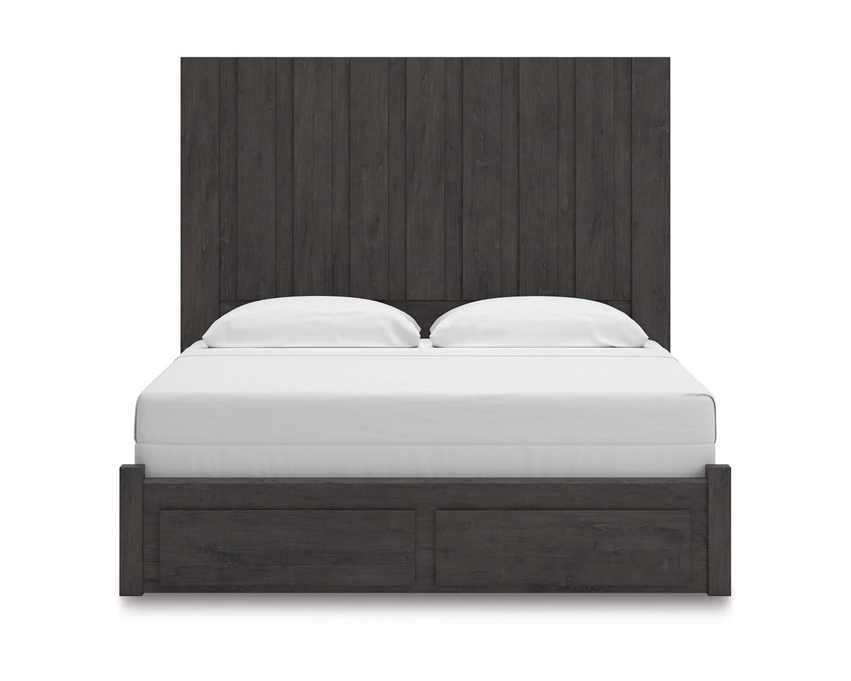 Cama Fraluna King con almacenamiento y paneles