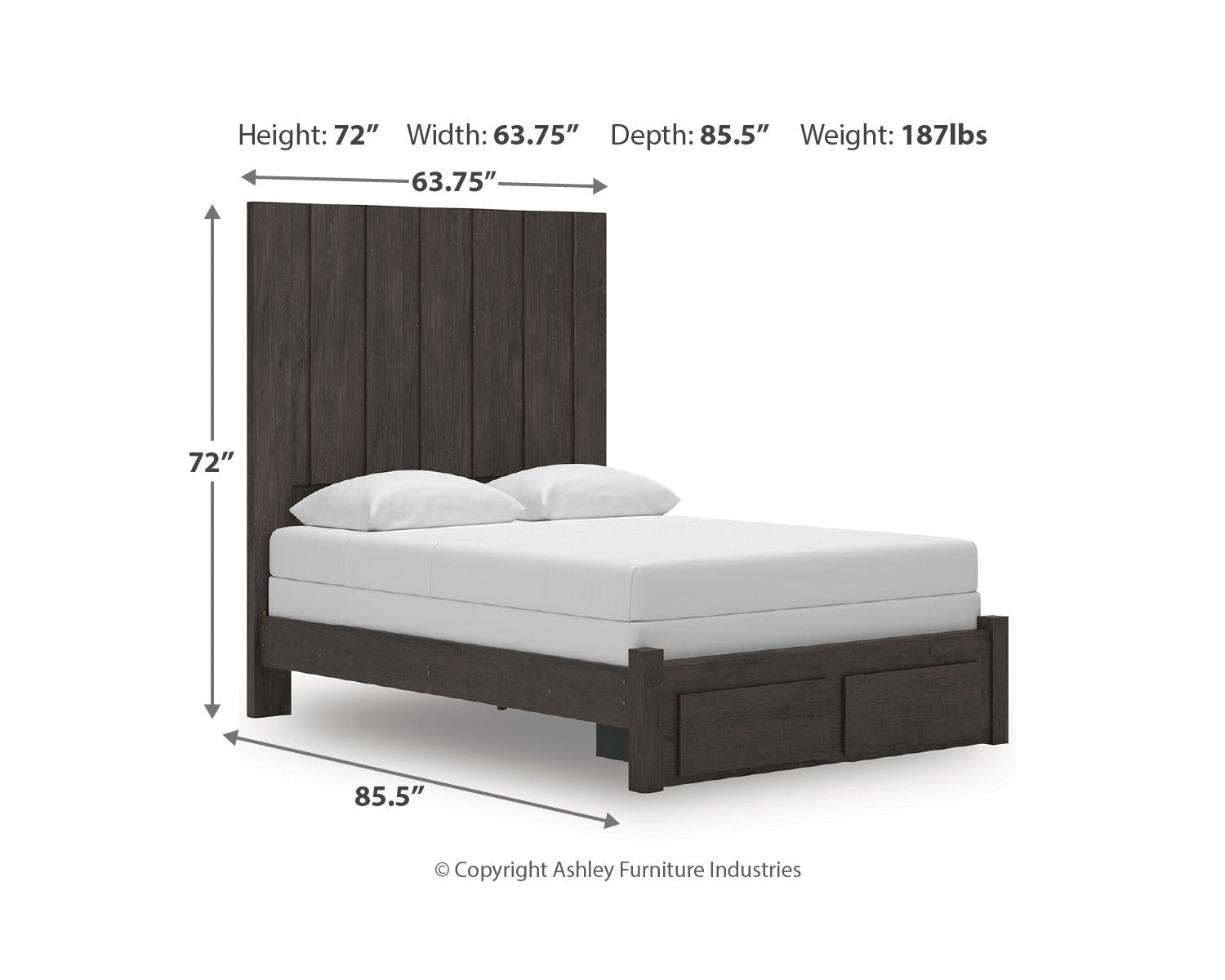 Fraluna Queen Panel Storage Bed