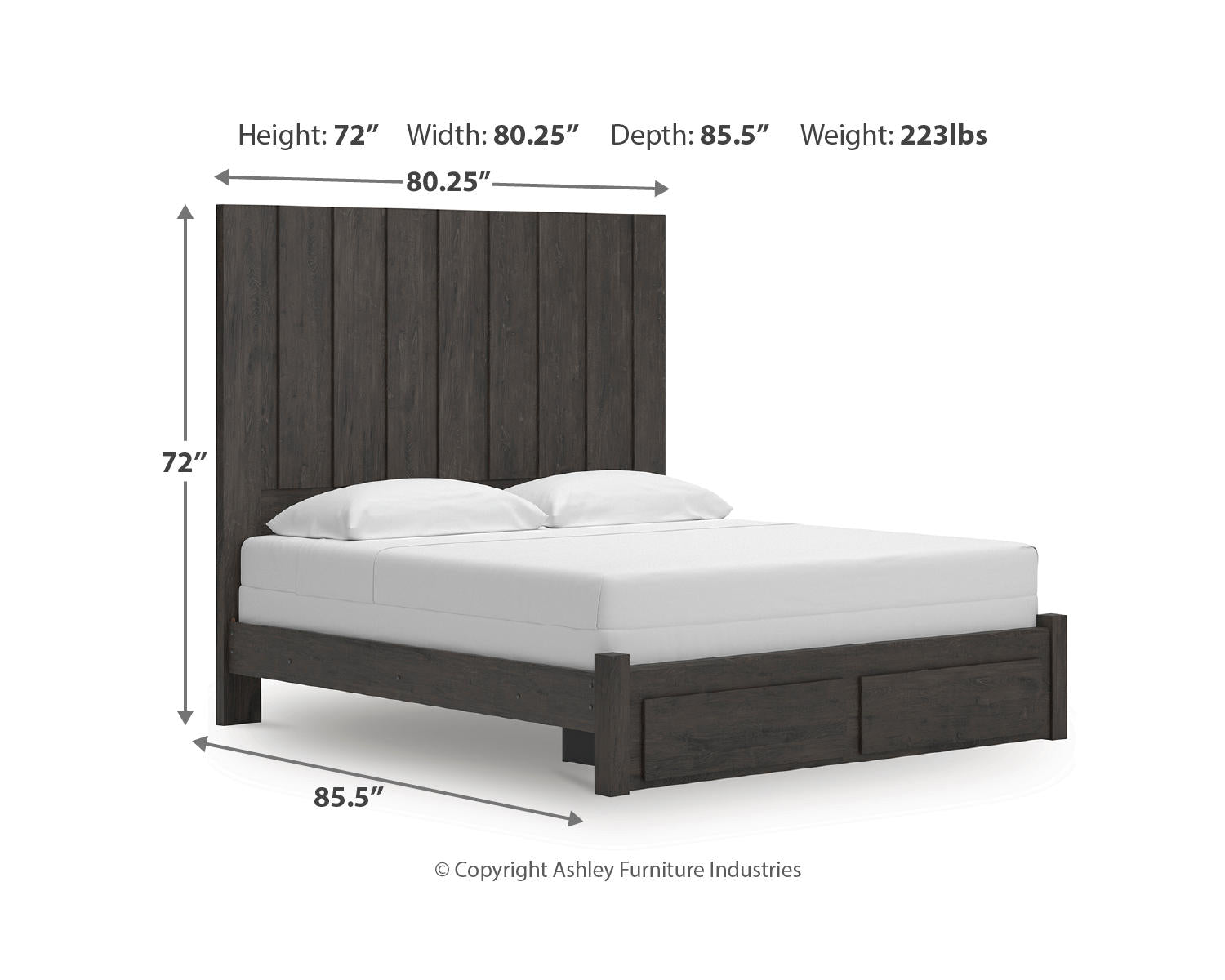 Fraluna King Panel Storage Bed