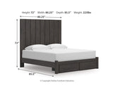 Cama Fraluna King con almacenamiento y paneles