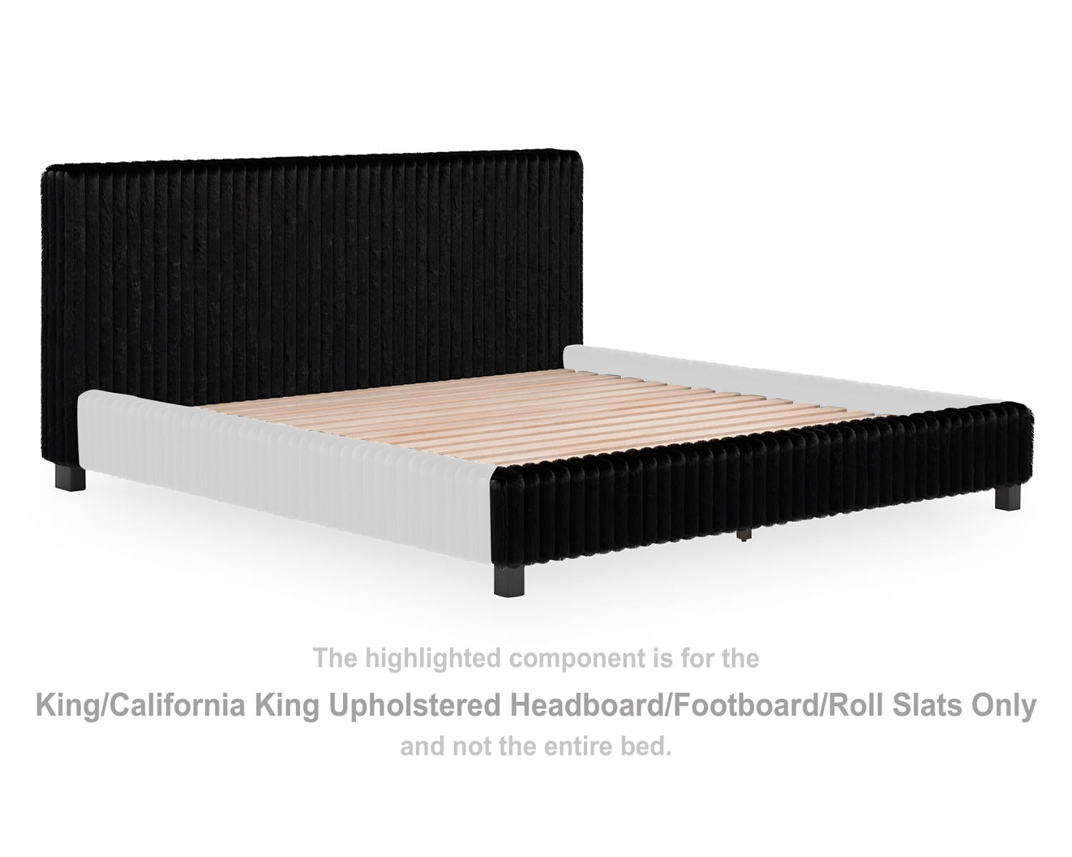 Zuraleus King/California King Upholstered Headboard/Footboard/Roll Slats