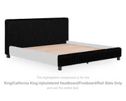 Zuraleus King/California King Upholstered Headboard/Footboard/Roll Slats