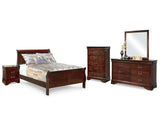 Alisdair Full Sleigh Bed, Dresser, Mirror, Chest and Nightstand