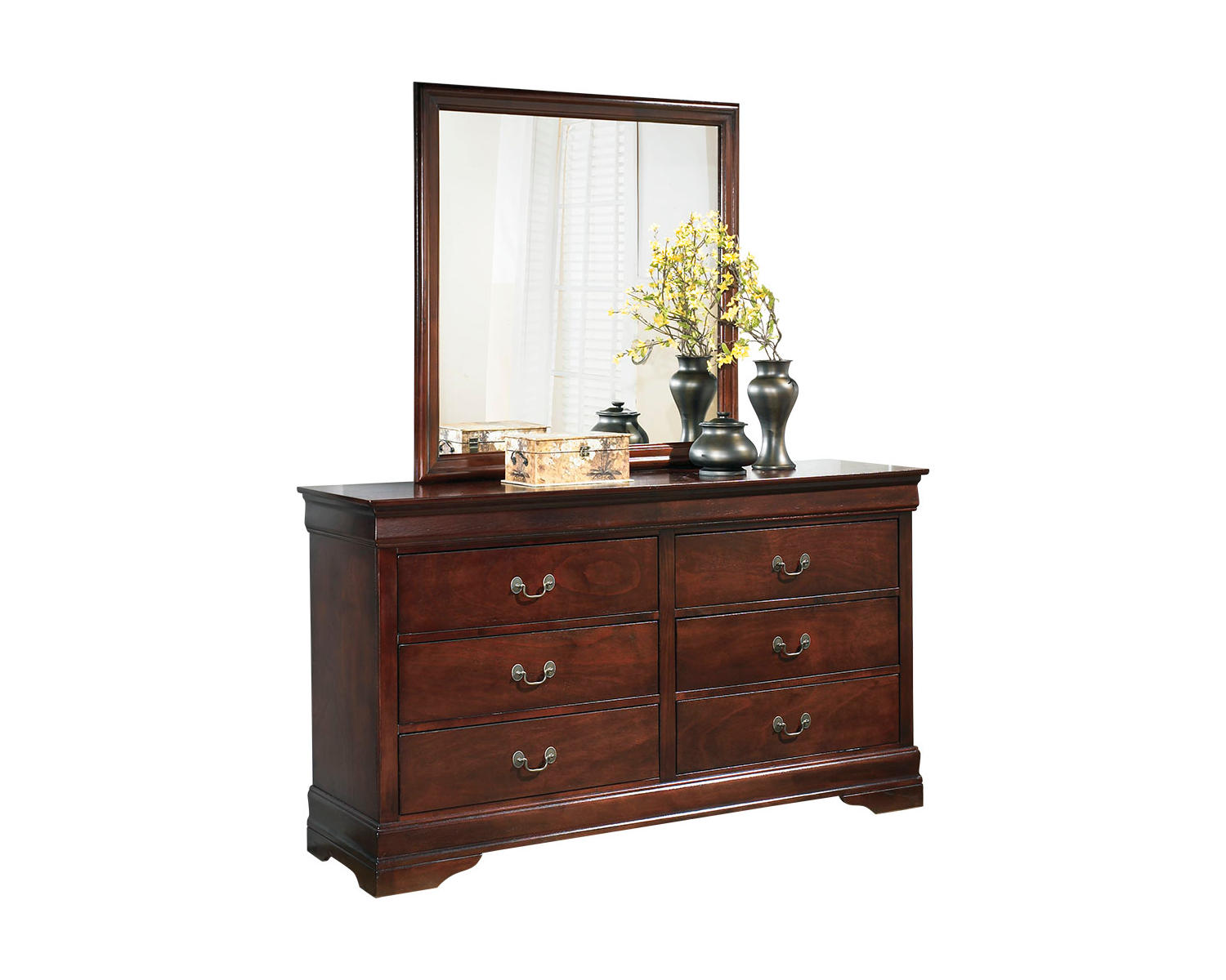 Alisdair Twin Sleigh Bed, 2 Dressers, Mirror and Nightstand