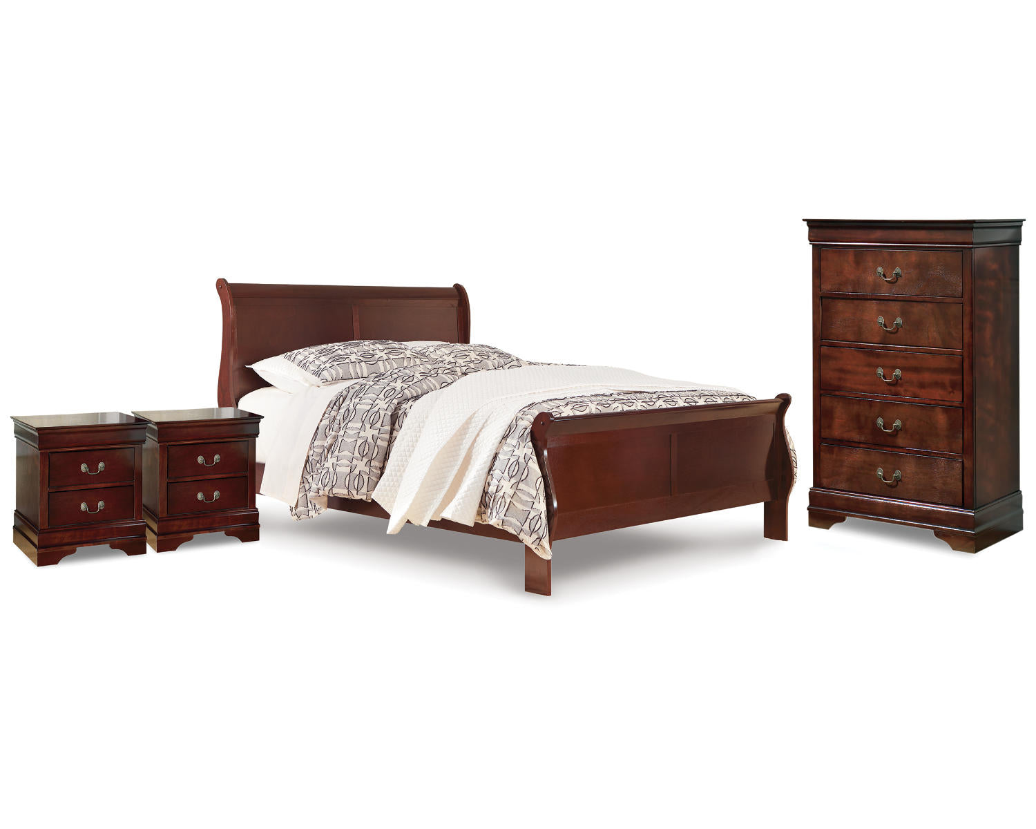 Alisdair Queen Sleigh Bed, Chest and 2 Nightstands