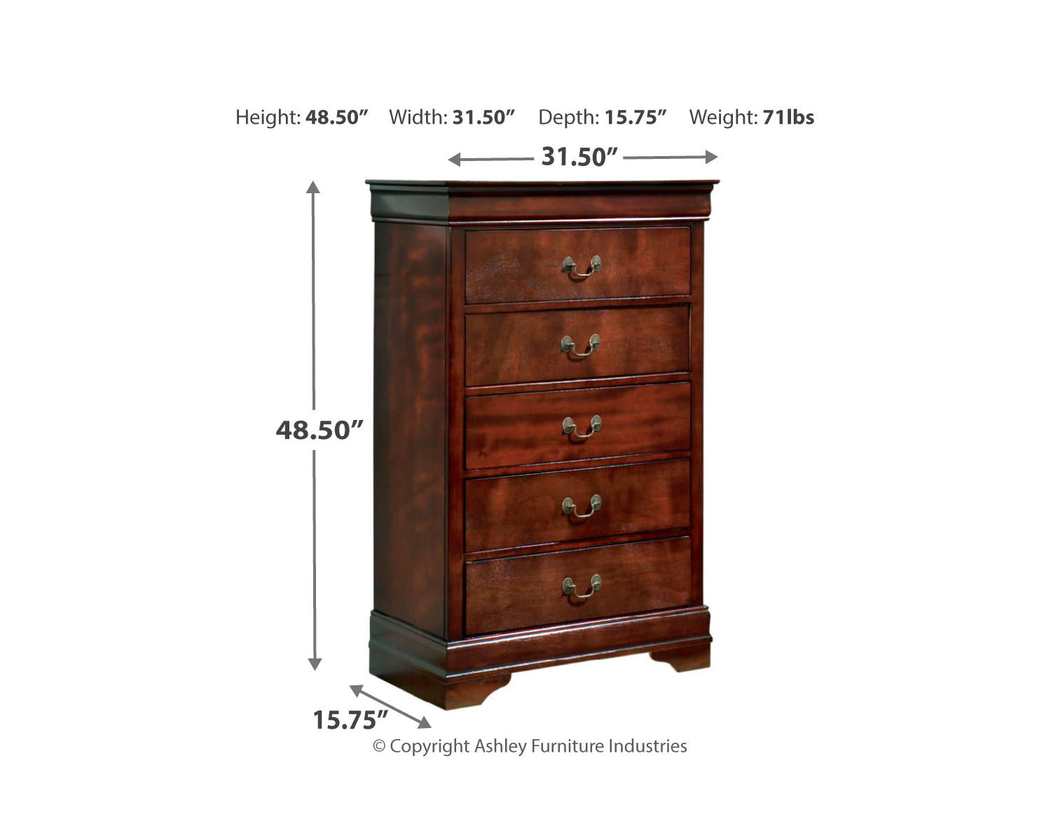 Alisdair King Sleigh Bed, Dresser, Mirror and Nightstand