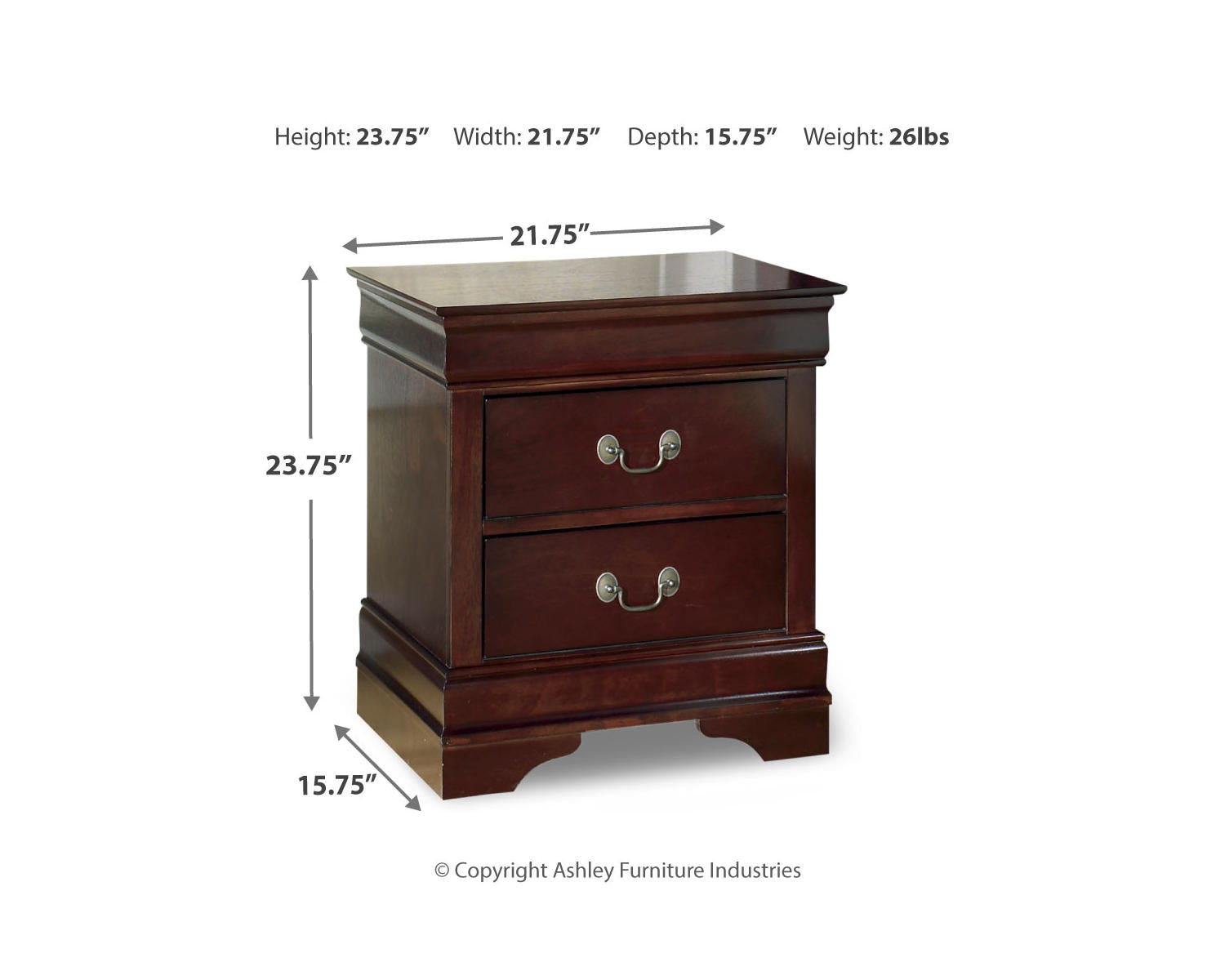 Alisdair Queen Sleigh Bed and 2 Nightstands