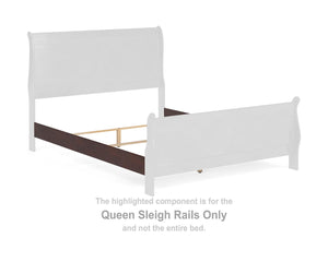 Cama Queen tipo trineo Alisdair, cómoda y arcón