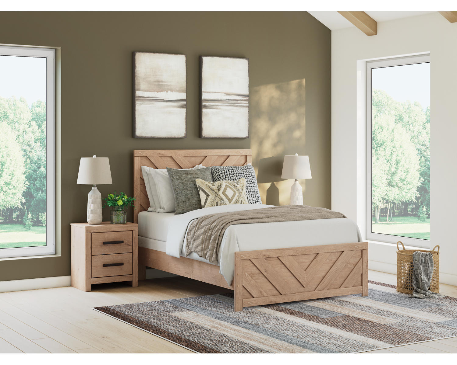 Sanginlane Full Panel Bed