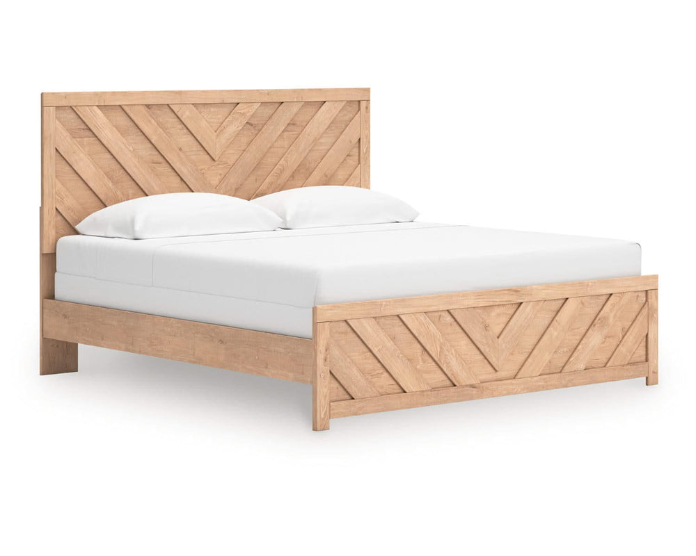 Cama King con paneles Sanginlane