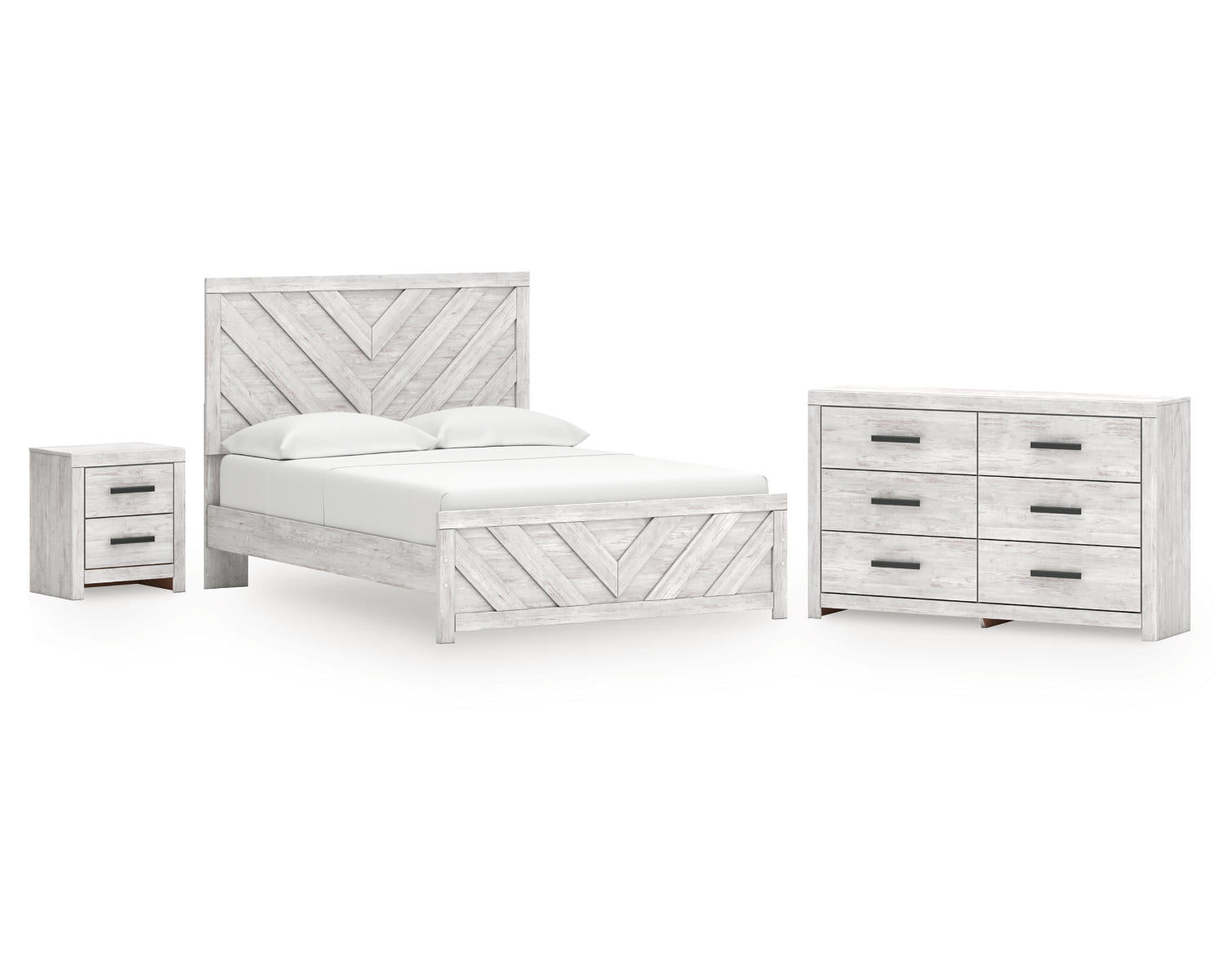 Cayboni Queen Panel Bed, Dresser and Nightstand