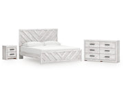 Cayboni King Panel Bed, Dresser and Nightstand