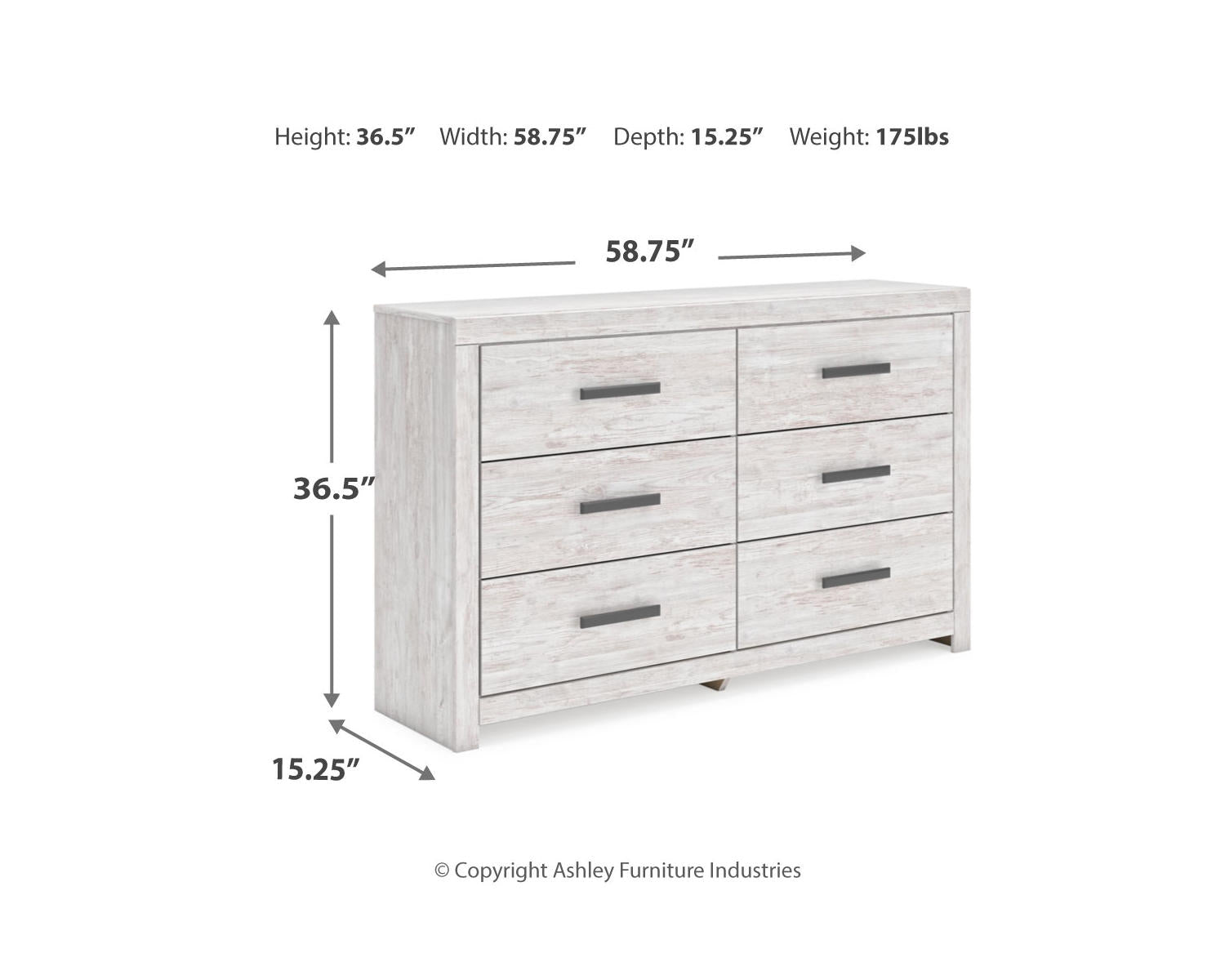 Cayboni Twin Panel Bed, Dresser and Chest