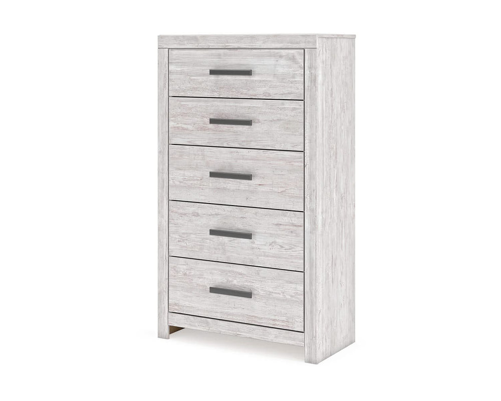 Cayboni King Panel Bed, Dresser, Mirror, Chest and 2 Nightstands