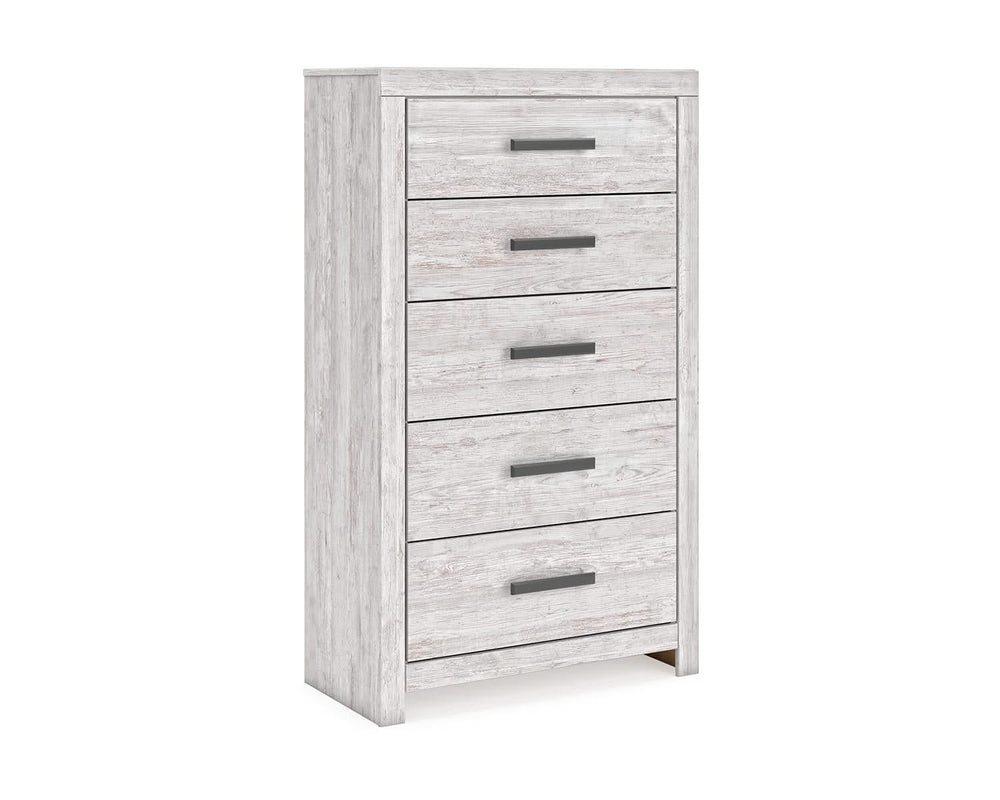 Cayboni King Panel Bed, Dresser, Mirror, Chest and 2 Nightstands