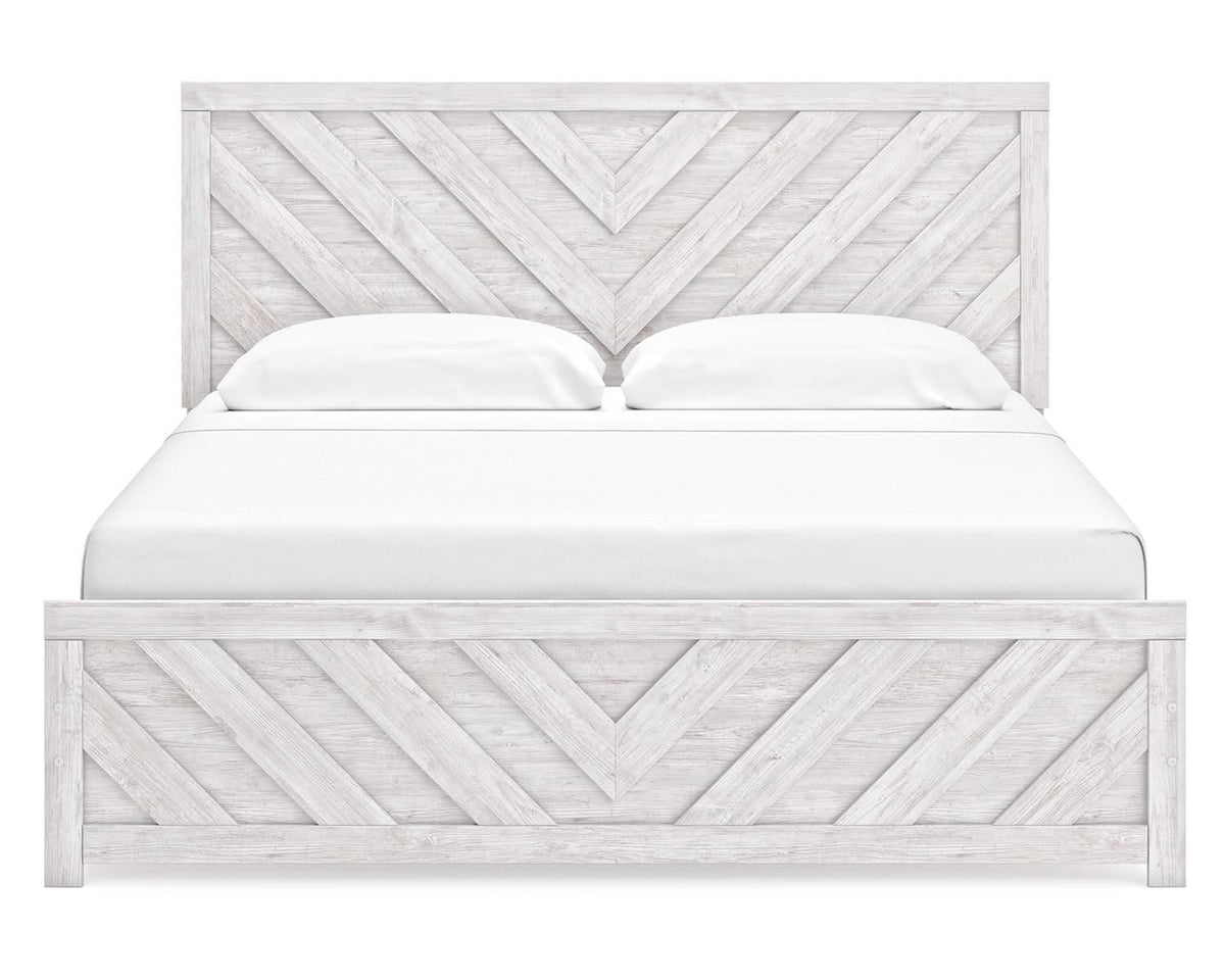 Cama King con paneles Cayboni