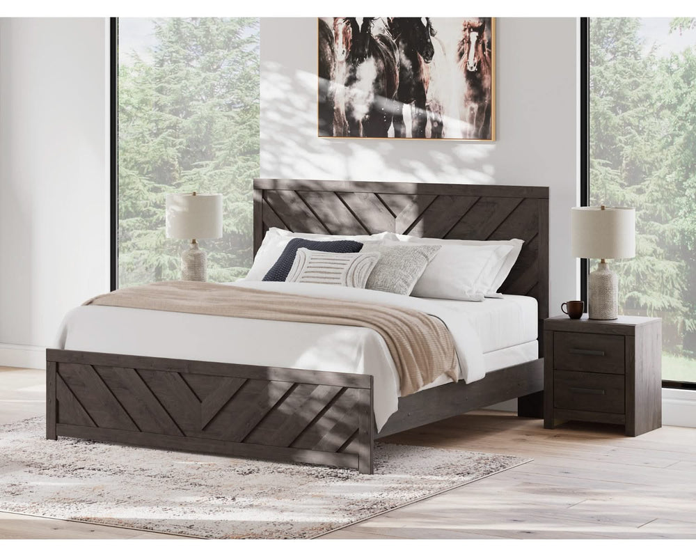 Cama King con paneles Prendonea