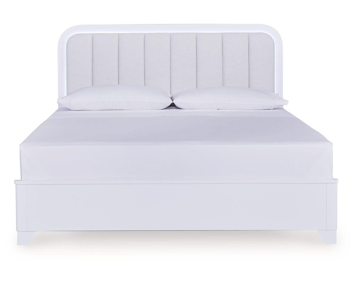 Jarlee King Upholstered Panel Bed