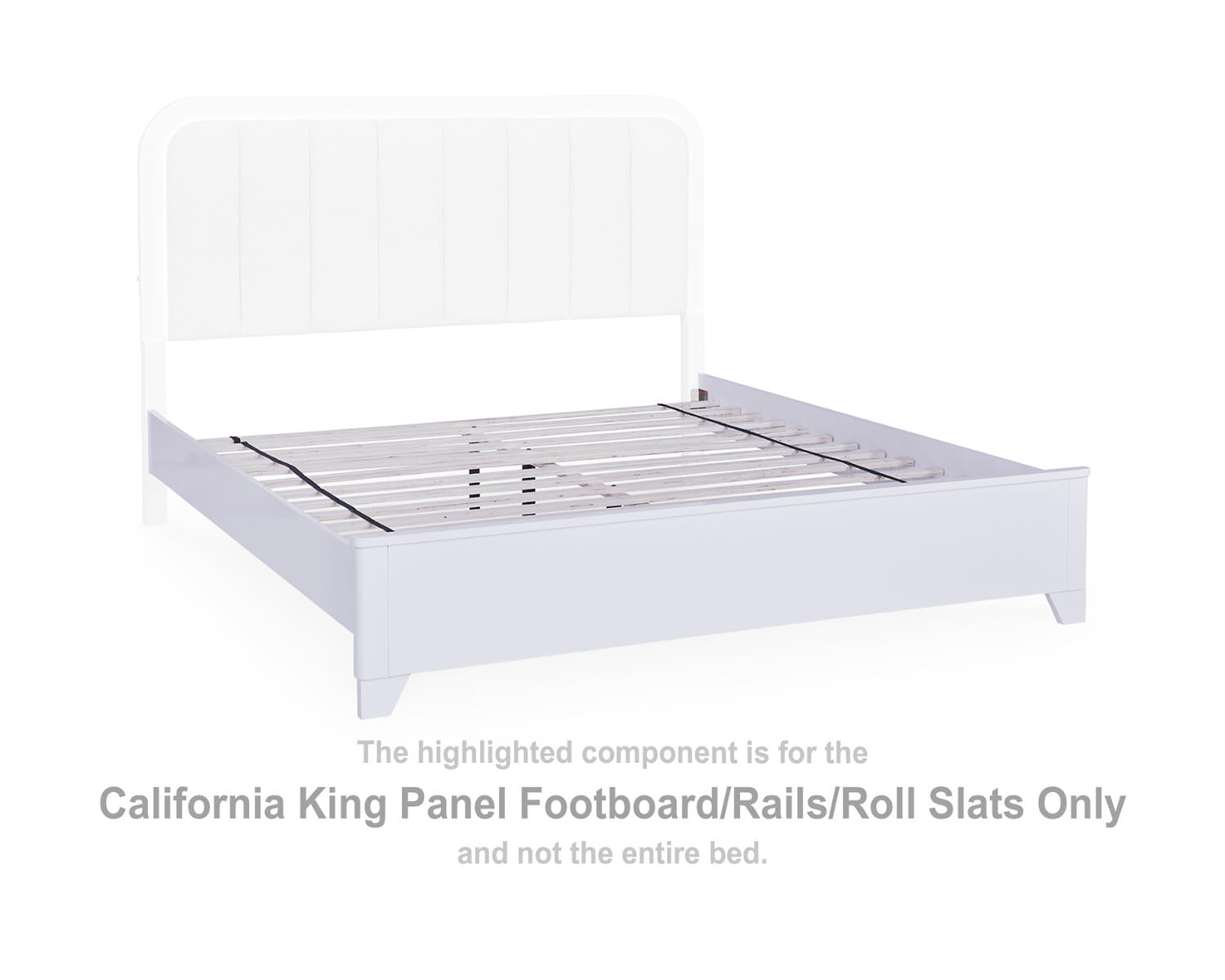 Jarlee California King Panel Footboard/Rails/Roll Slats