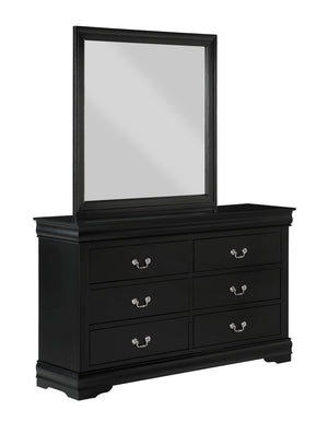 SETB3950 LOUIS PHILIP BLACK TWIN BEDROOM GROUP
