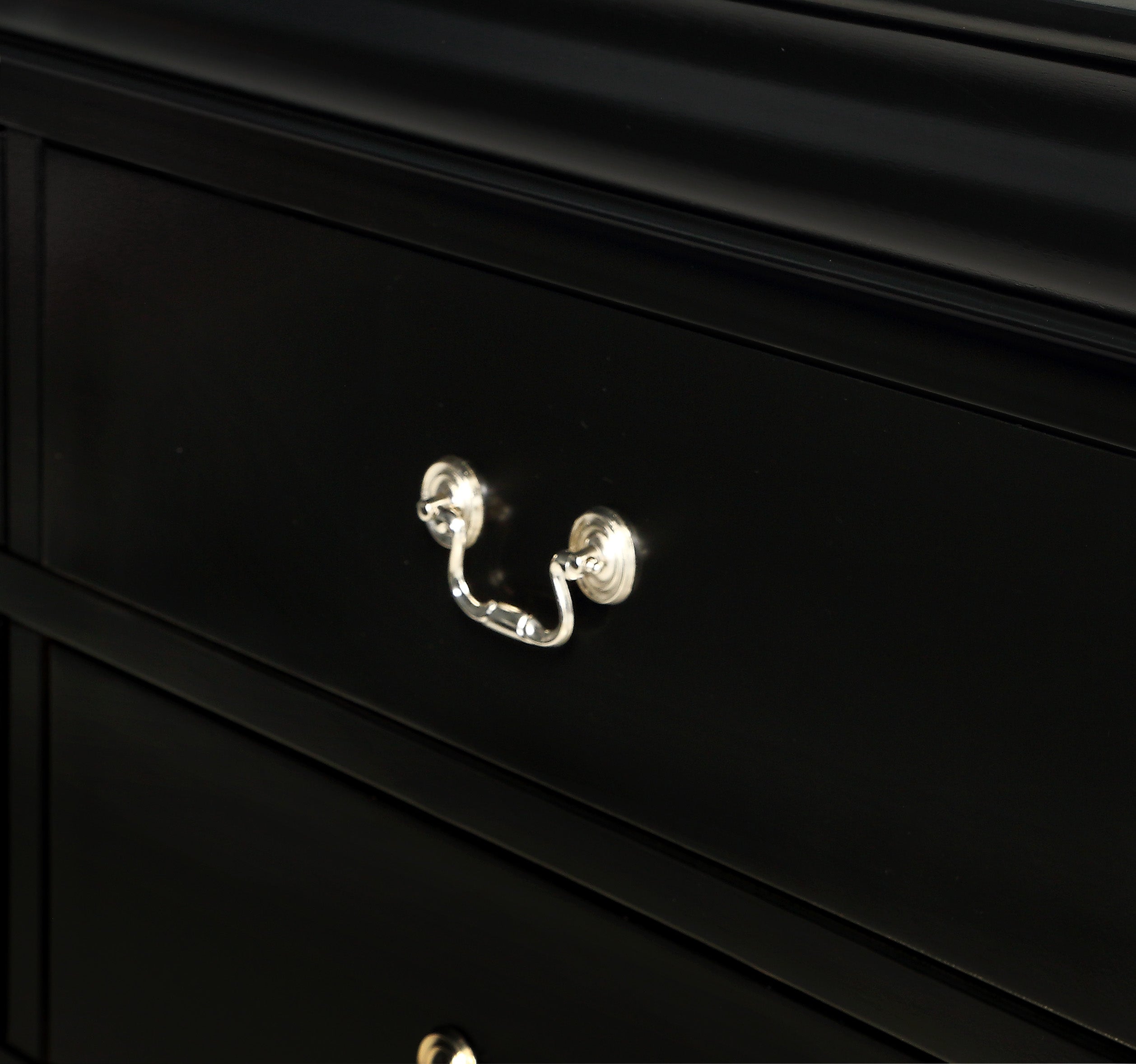 SETB3950 LOUIS PHILIP BLACK TWIN BEDROOM GROUP