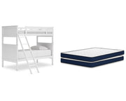 Nextonfort Twin over Twin Bunk Bed and 2 Twin Mattresses