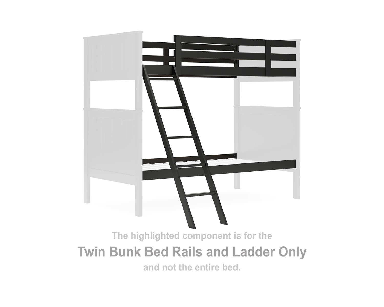Nextonfort Twin Bunk Bed Rails and Ladder
