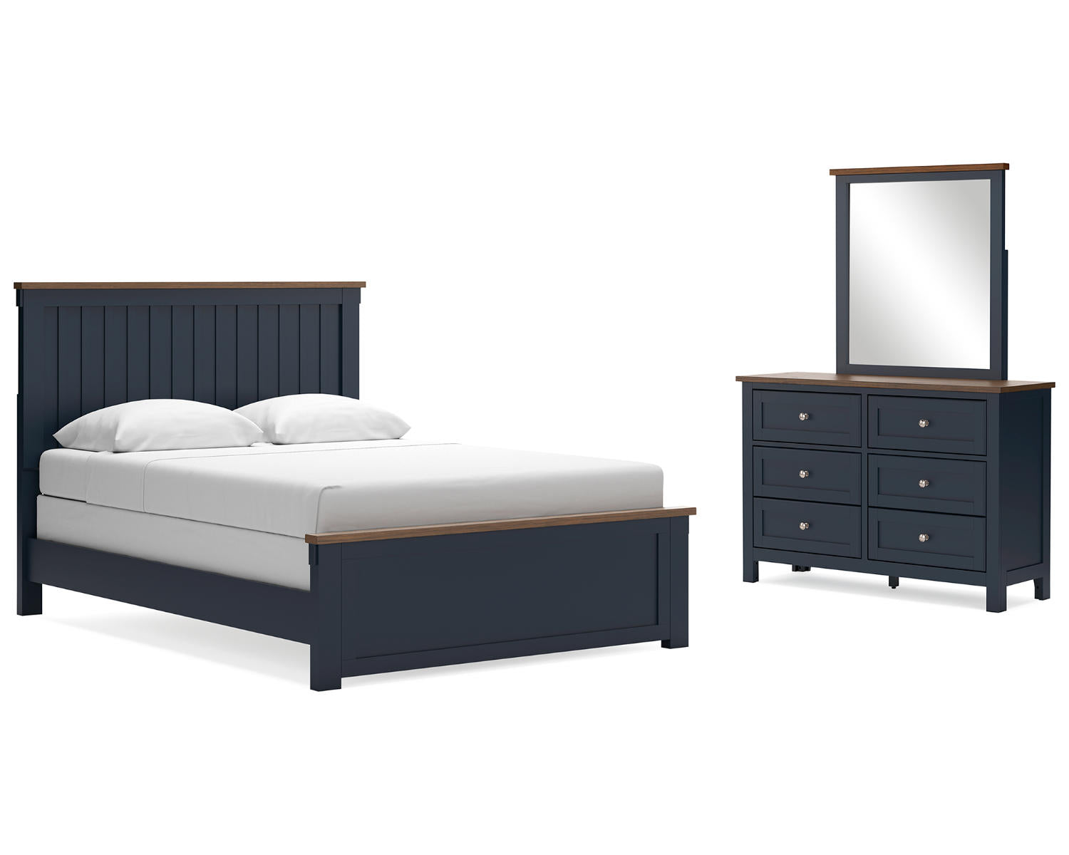 Landocken Queen Panel Bed, Dresser and Mirror