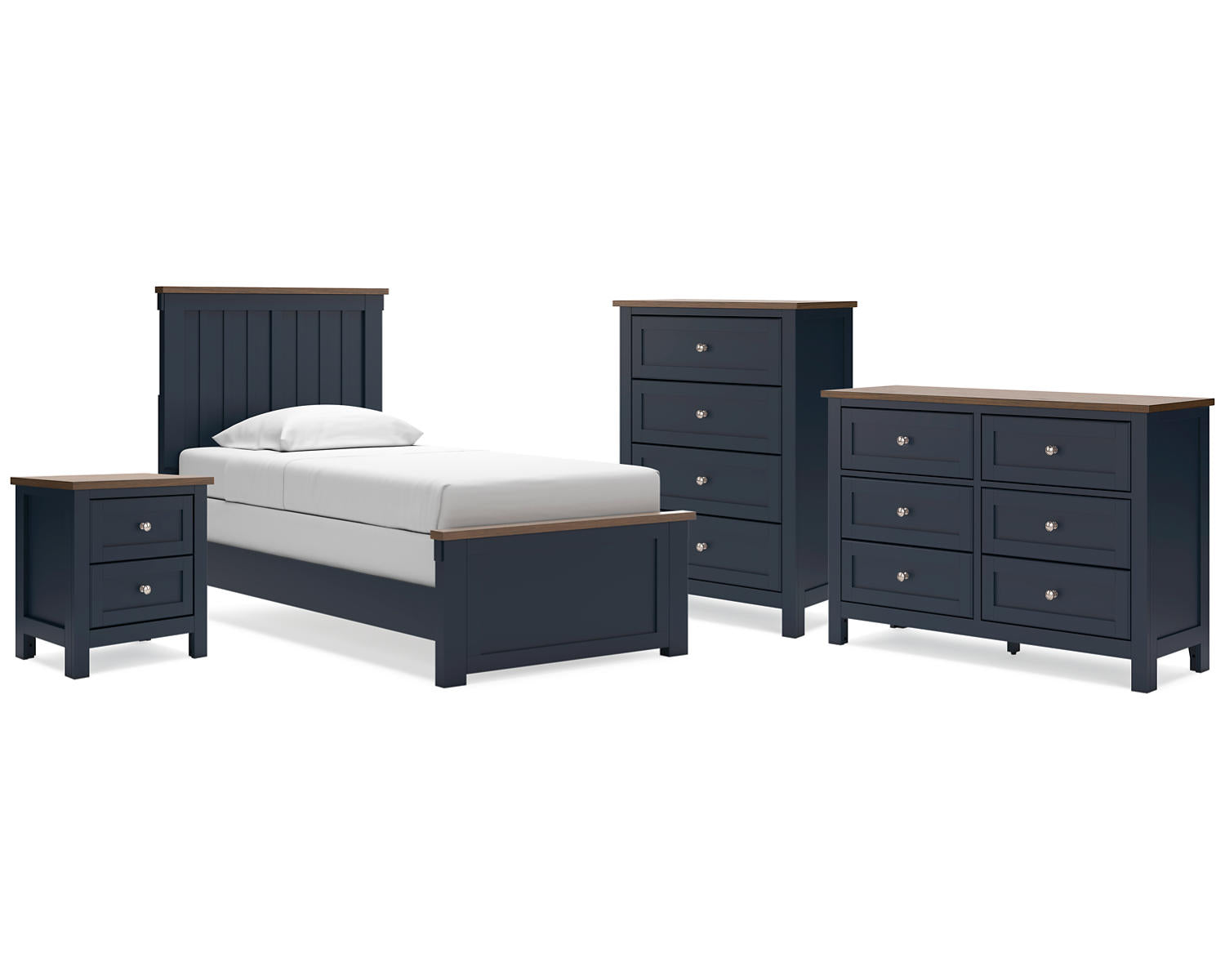 Landocken Twin Panel Bed, Dresser, Chest and Nightstand