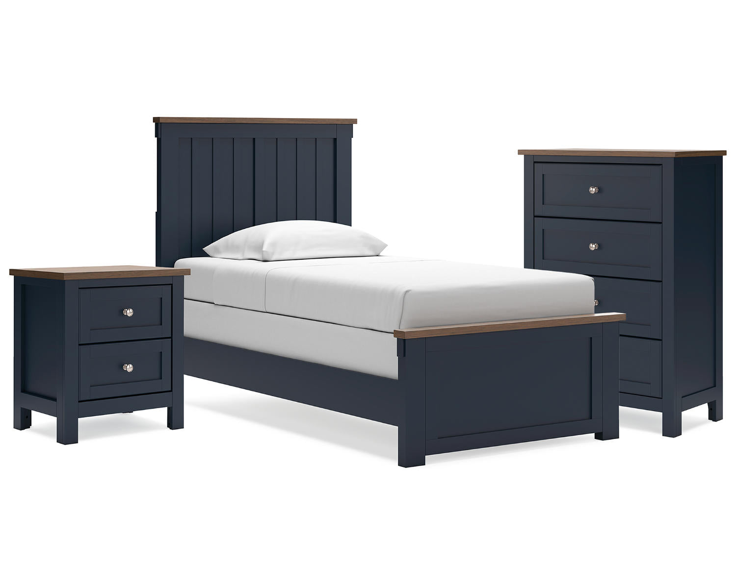 Landocken Twin Panel Bed, Chest and Nightstand