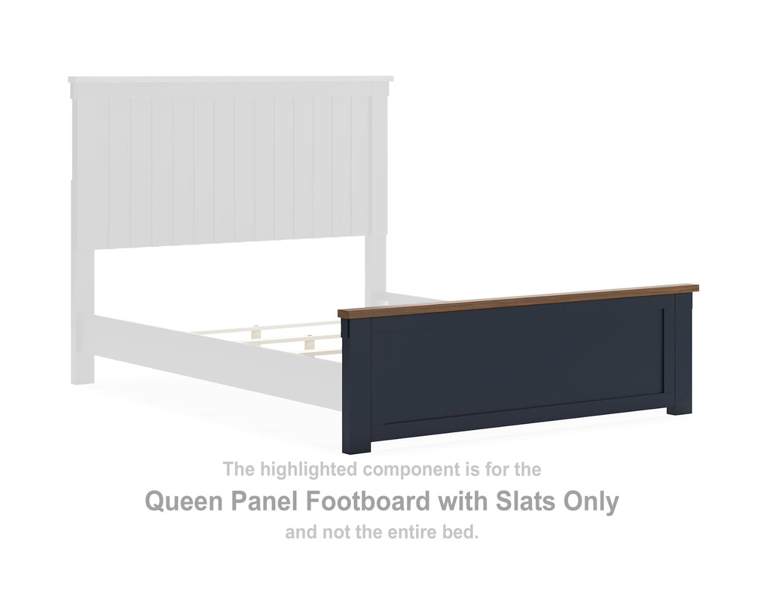 Landocken Queen Panel Footboard with Slats