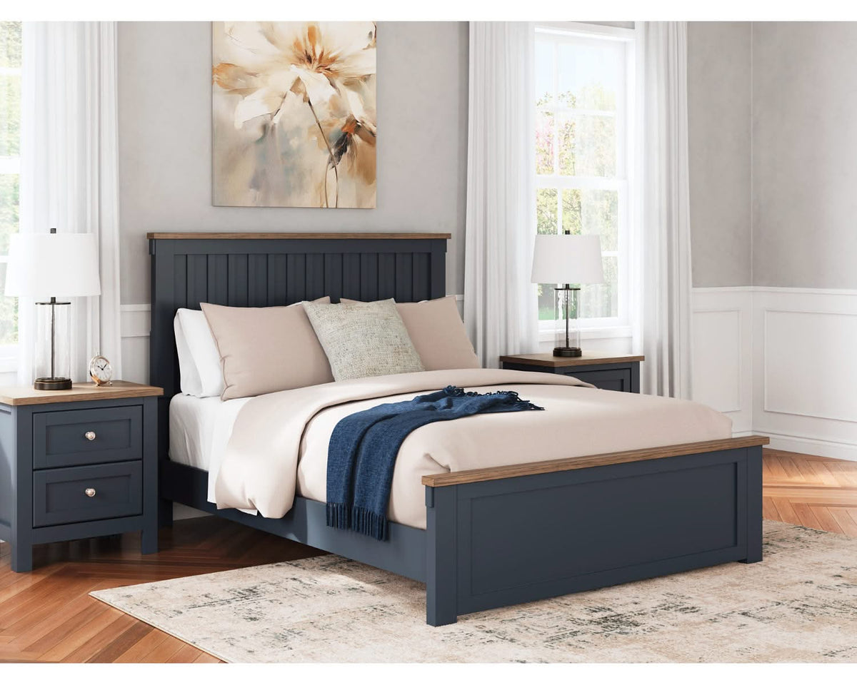 Cama Queen con paneles Landocken