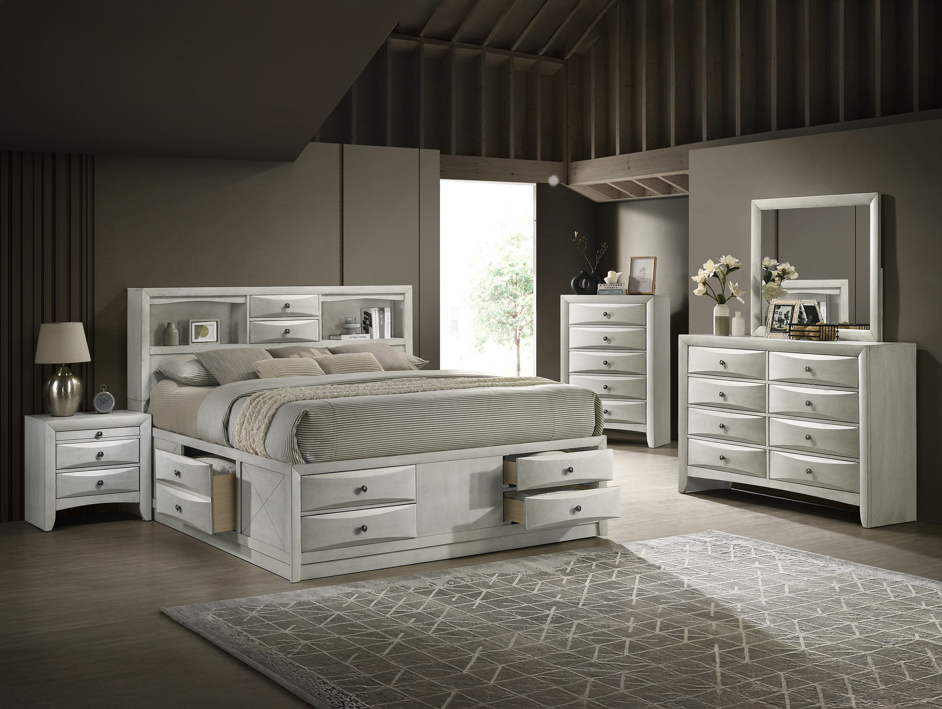 EMILY DRESSER 8 DRAWERS WHITE
