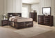 SETB4265 ALMACENAMIENTO EMILY KING DORMITORIO CEREZA OSCURO