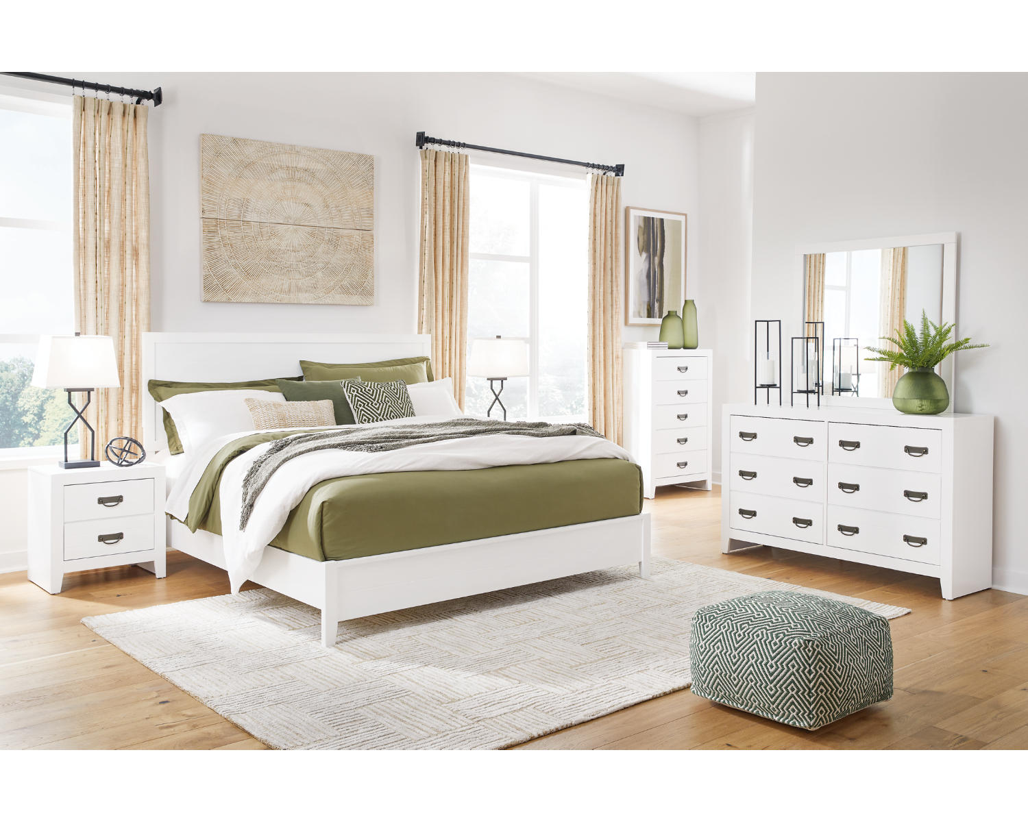 Binterglen King Panel Bed, Dresser and Mirror