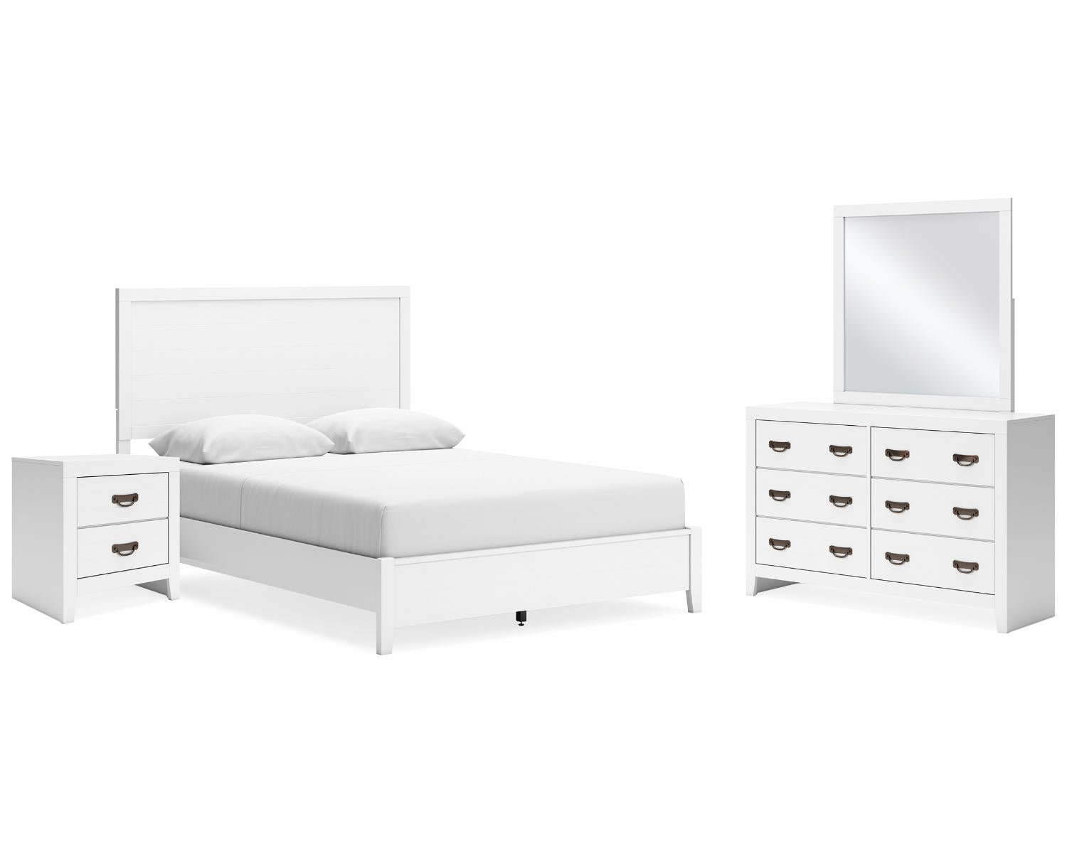 Binterglen Queen Panel Bed, Dresser, Mirror and Nightstand