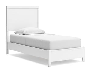 Cama doble con paneles, cómoda y espejo Binterglen