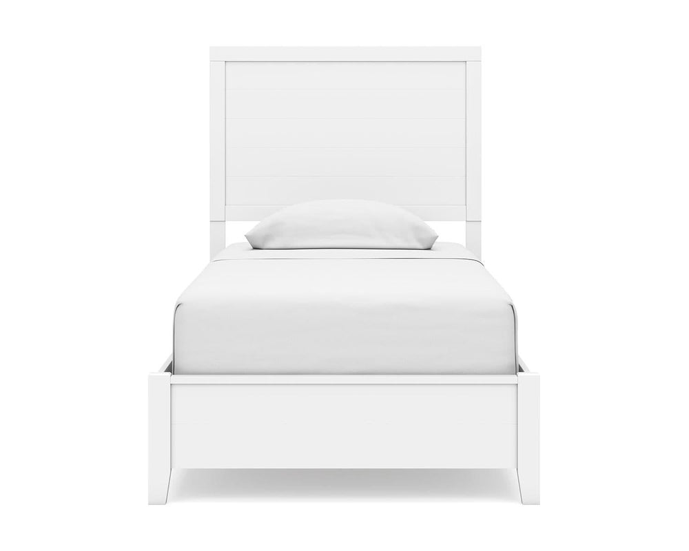 Cama doble con paneles, cómoda y espejo Binterglen