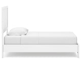 Cama doble con paneles, cómoda y espejo Binterglen
