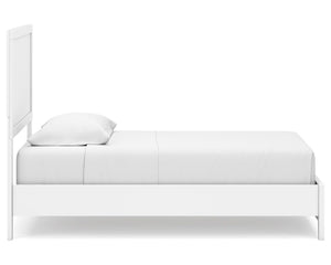 Cama doble con paneles, cómoda y espejo Binterglen