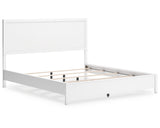 Cama California King con paneles, tocador y espejo Binterglen