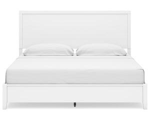 Cama King con paneles, cómoda y mesita de noche Binterglen