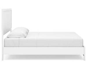 Cama King con paneles, cómoda y mesita de noche Binterglen